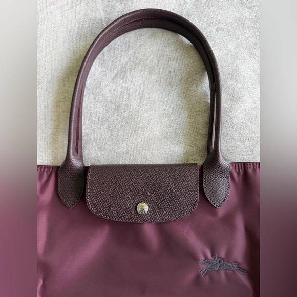 Longchamp Le Pliage Green Tote Large - Burgundy - Picture 10 of 16